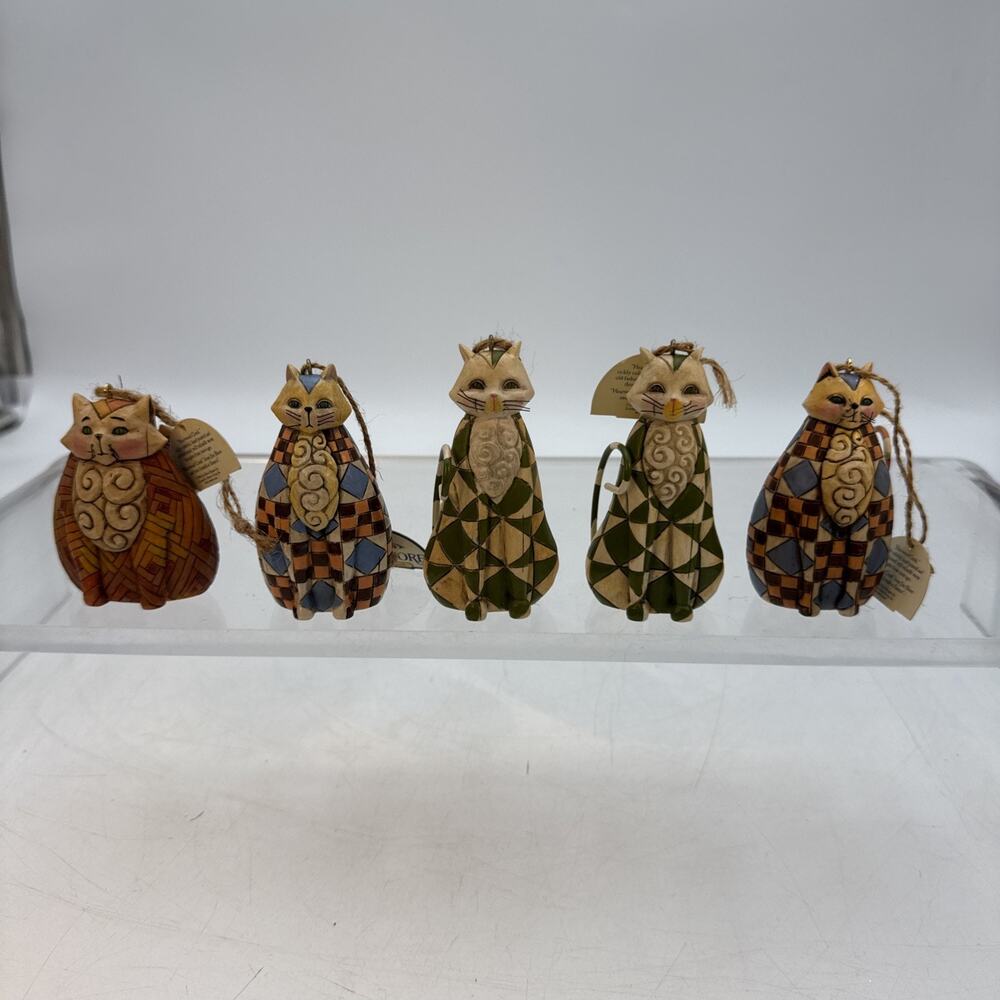5 Jim Shore Hardwood Cat Figurine Abigail Kitty Felicia 4006318 2006 RETIRED